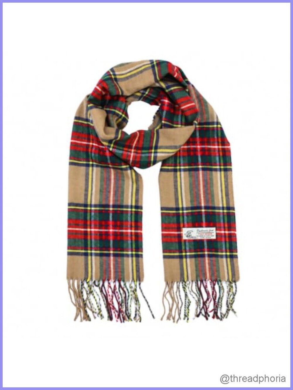 Tartan Plaid Cashmere Feel Soft Luxurious Winter Scarf